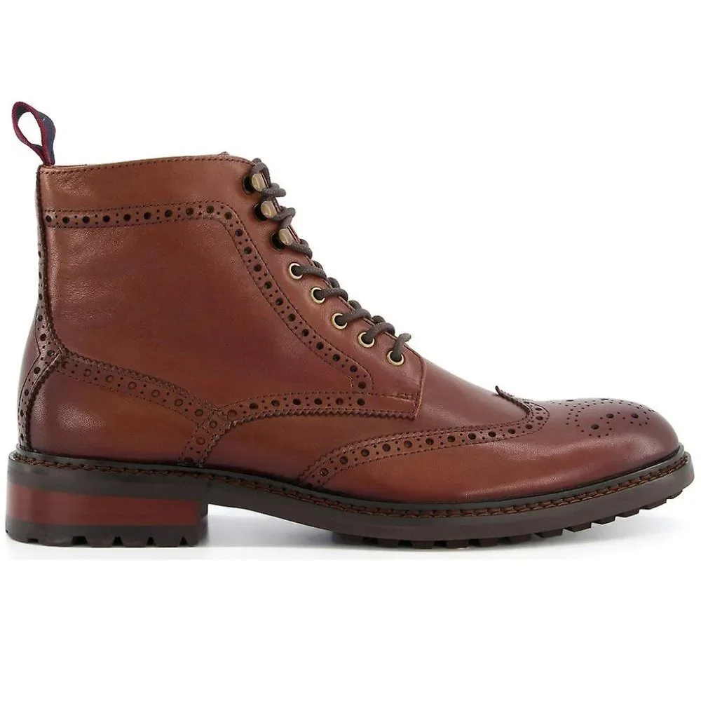 Dune Colonels Mens Brogue Ankle Boots